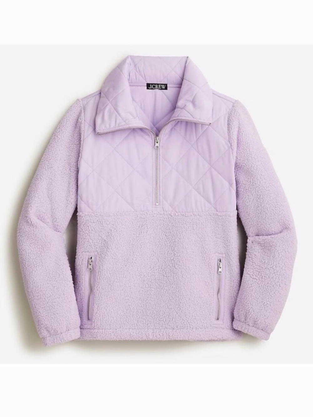 J. Crew Quilted Sherpa Pullover